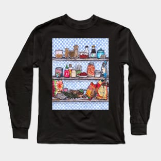 Kitchen Shelves illustration Long Sleeve T-Shirt